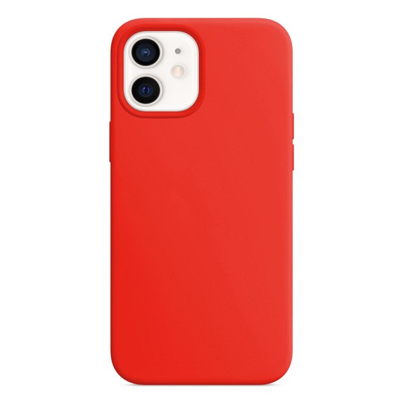 CaseUp Apple iPhone 12 Mini Kılıf Slim Liquid Silicone Kırmızı 2